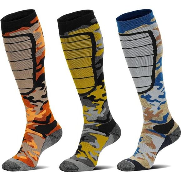 3 Pairs Men's Wool Ski Socks - Picture 1 of 6